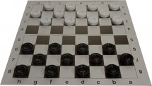 Набор шашки Ладья-С пластмассовые и шахматная доска, картон, 31 х 30 см