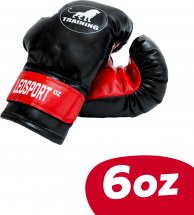 Перчатки боксерские детские Leosport Training 6 унций, черный