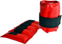 Утяжелители для ног и рук Leosport 2 шт. х 1,5 кг XL экокожа, красный