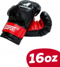 Перчатки боксерские Leosport Training 16 унций, черный