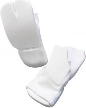 Накладки для каратэ с защитой большого пальца Leosport подростковые L, белый