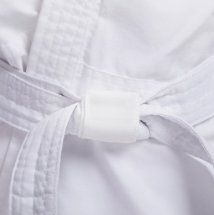 Фиксатор-липучка для пояса кимоно для карате и рукопашного боя, белый