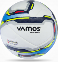 Мяч футбольный VAMOS INVERSOR NEW № 5 профессиональный, бело-черно-голубой
