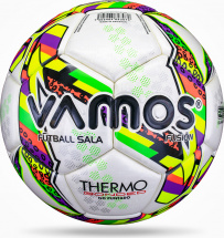 Мяч футбольный VAMOS FUSION FUTSAL № 4 профессиональный, бело-желто-зеленый