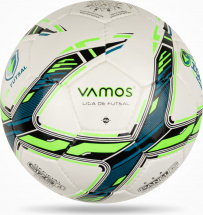 Мяч футбольный VAMOS LIGA DE FUTSAL №4 профессиональный, бело-салатово-черный