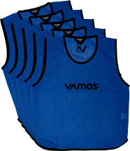 Комплект манишки футбольные VAMOS для детей, рост до 128, синий, 5 шт