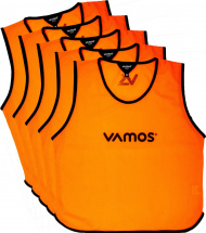 Комплект манишки футбольные VAMOS для взрослых, рост от 170, оранжевый, 5 шт